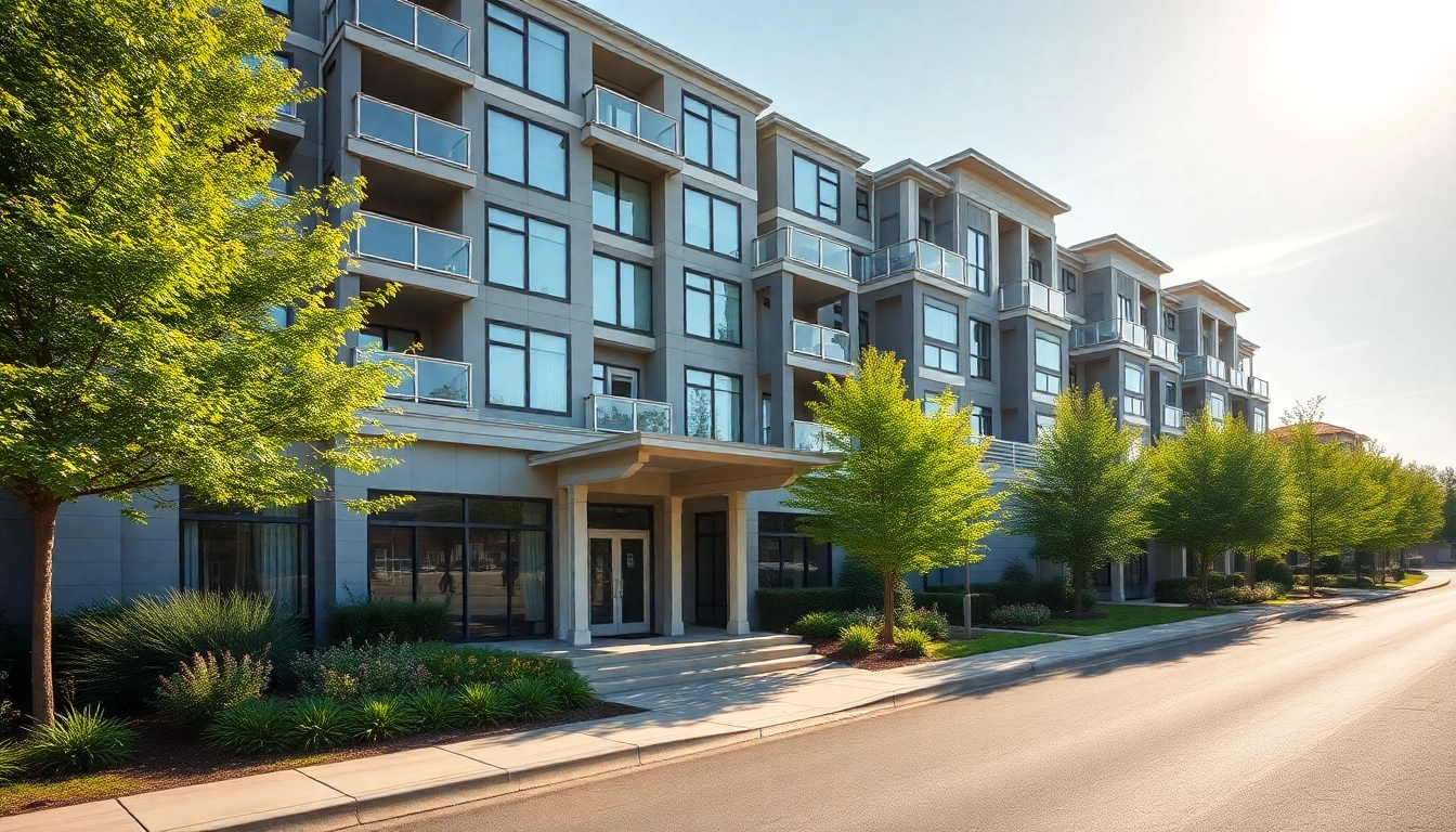 View the stunning Margaret Drive condo, featuring modern architecture and lush landscaping that enhances its inviting entrance.