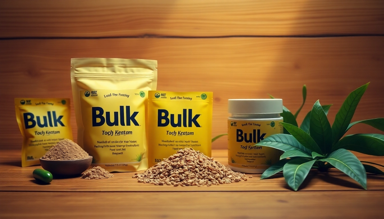 Showcasing Bulk 7oh products arranged beautifully with kratom leaves, highlighting quality and appeal.