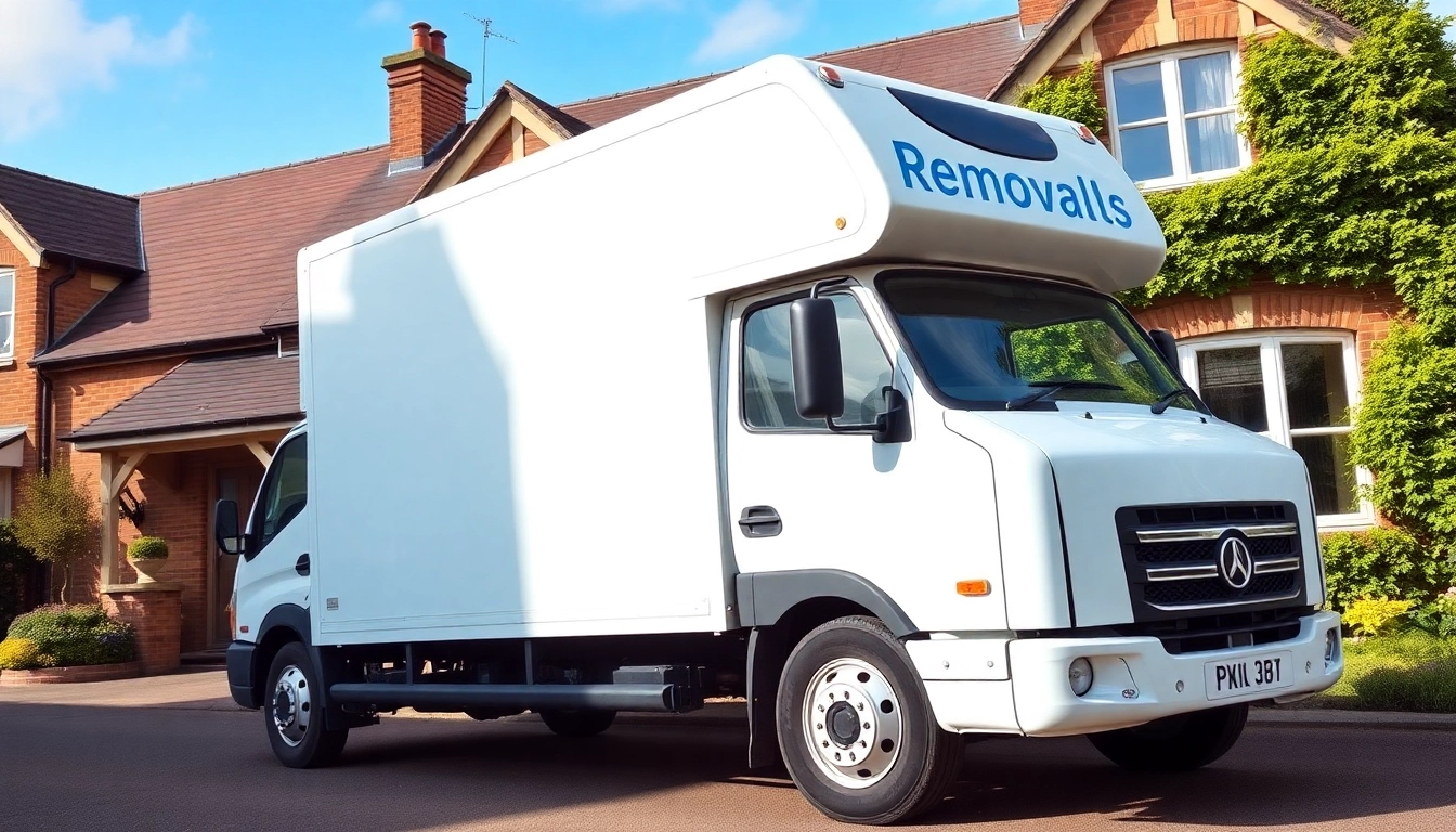 Professional removals truck from removal companies Bingley preparing for a move.